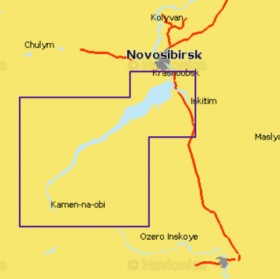 Карта Navionics Gold Small 5G763S Новосибирское водохранилище