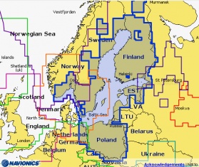 Карта Navionics + EU644L 16 Gb Балтийское море